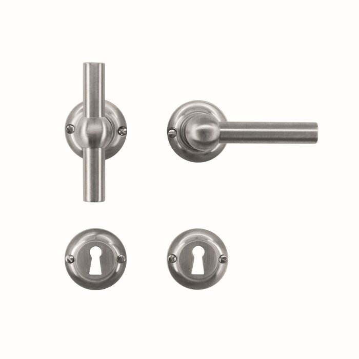 HDD Solid stainless steel look door handles Petra T+L