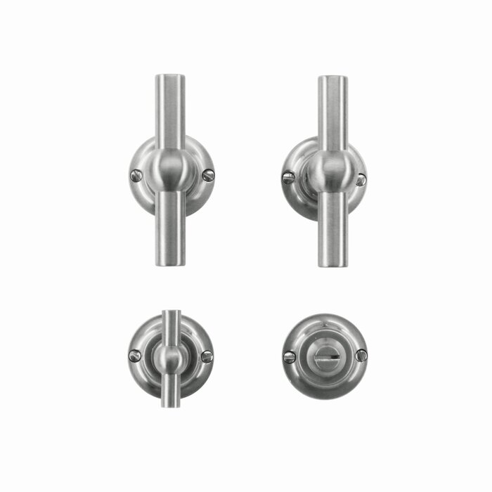 HDD Solid stainless steel look door handles Petra T+T