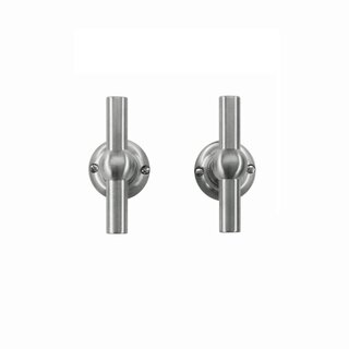 HDD Solid stainless steel look door handles Petra T+T