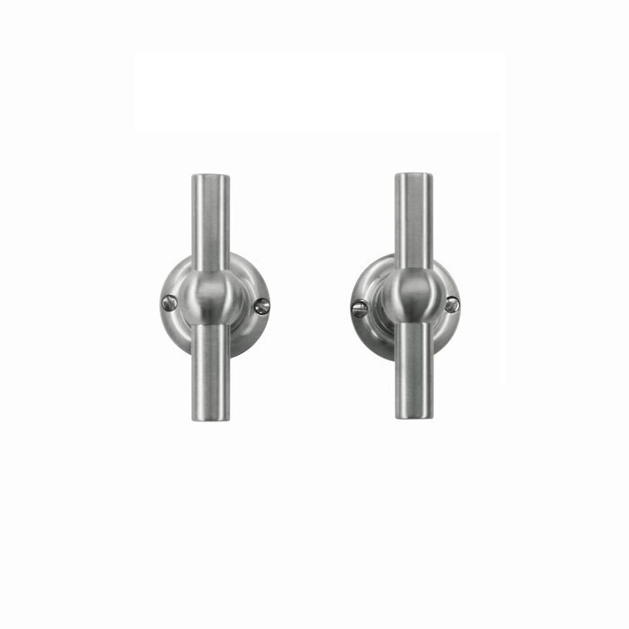 HDD Solid stainless steel look door handles Petra T+T