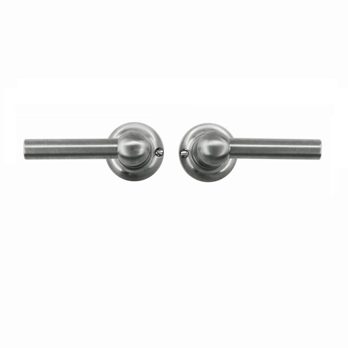 HDD Solid stainless steel look door handles Petra L+L