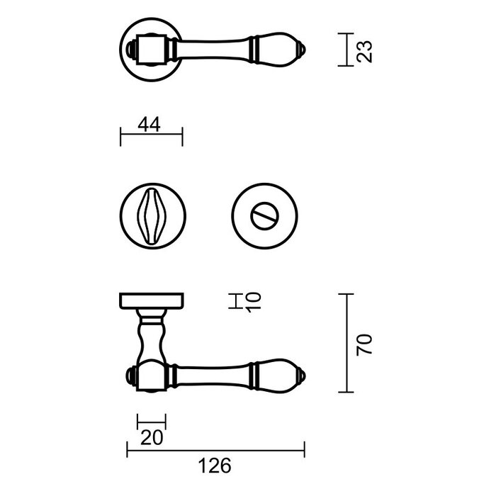 HDD Solid stainless steel look door handles Aldagonda