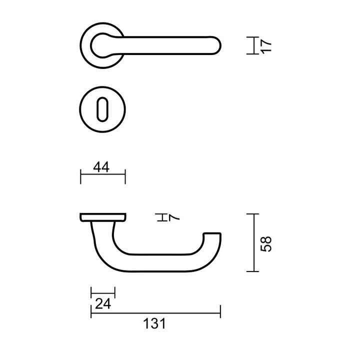 HDD Aluminium-Türgriffe „Panda U“