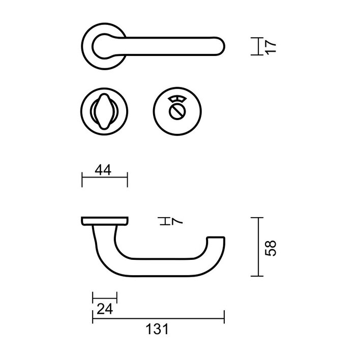 HDD Aluminium-Türgriffe „Panda U“