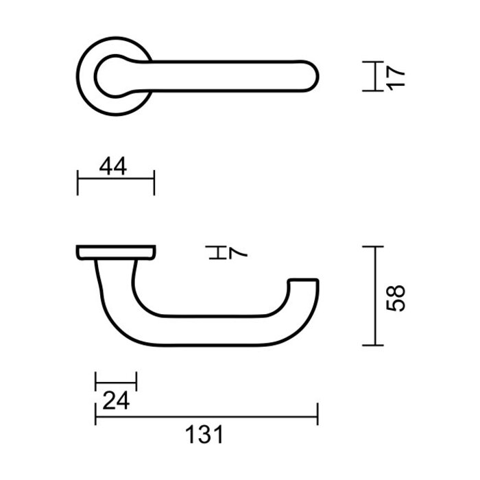 HDD Aluminium-Türgriffe „Panda U“