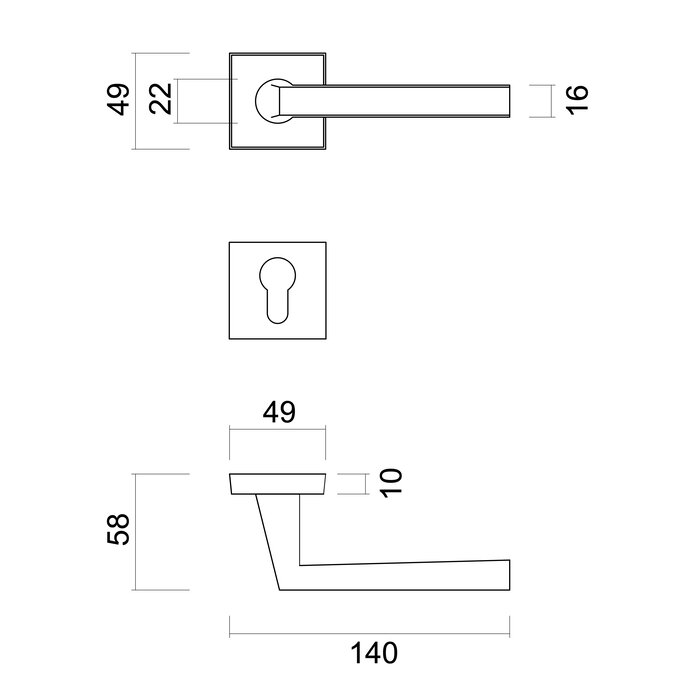 HDD Solid Cromsat door handles Luïs