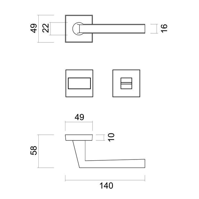 HDD Solid Cromsat door handles Luïs