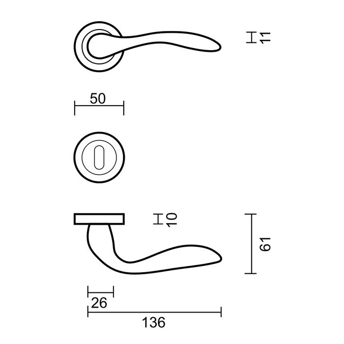HDD Solid Cromsat door handles Giava