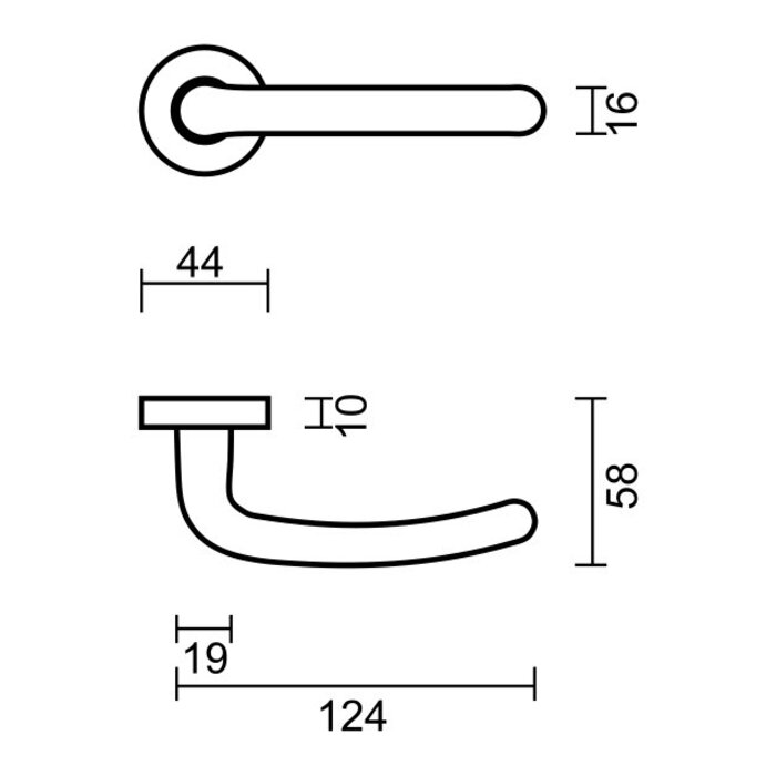 HDD Solid Cromsat door handles Titiana