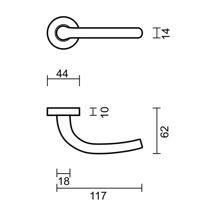 HDD Door handles Lilla chrome
