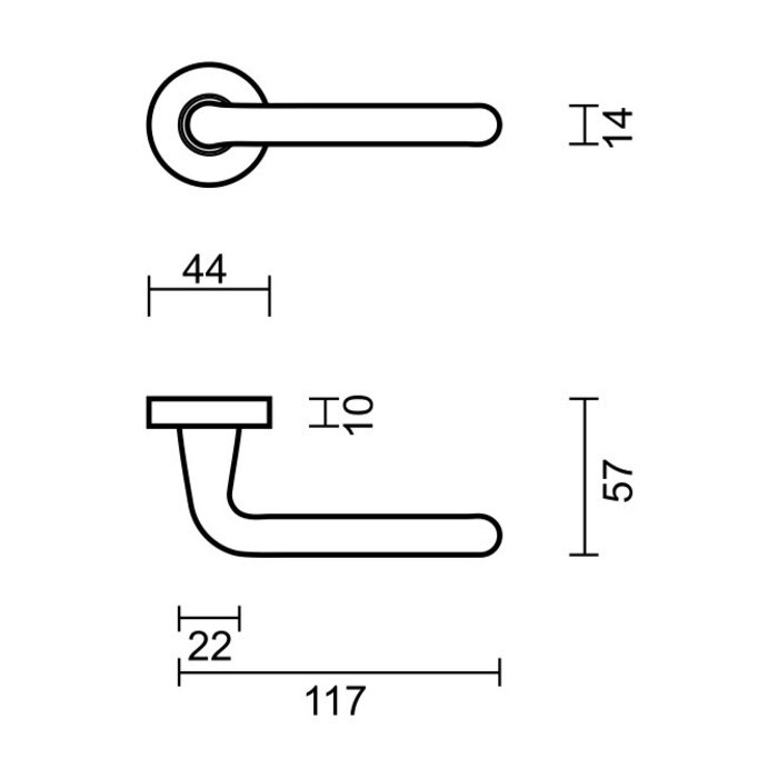 HDD Door handles Magda nickel