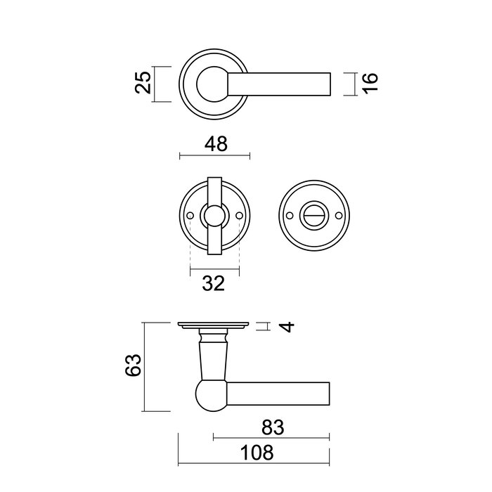 HDD Deurklinken Petana L+L nikkel