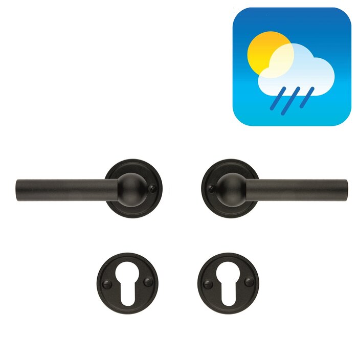 HDD Poignées de porte noires PETANA L+L - Laque structurée UV