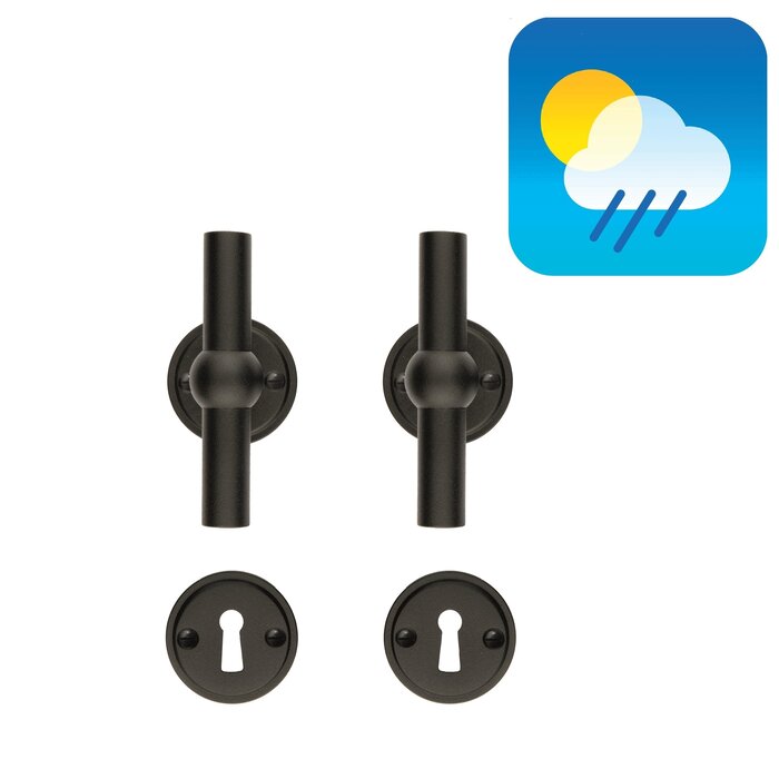 HDD Poignées de porte noires PETANA T+T - Laque structurée UV