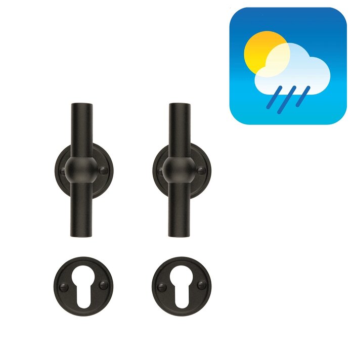 HDD Black door handles PETANA T+T - UV structured lacquer