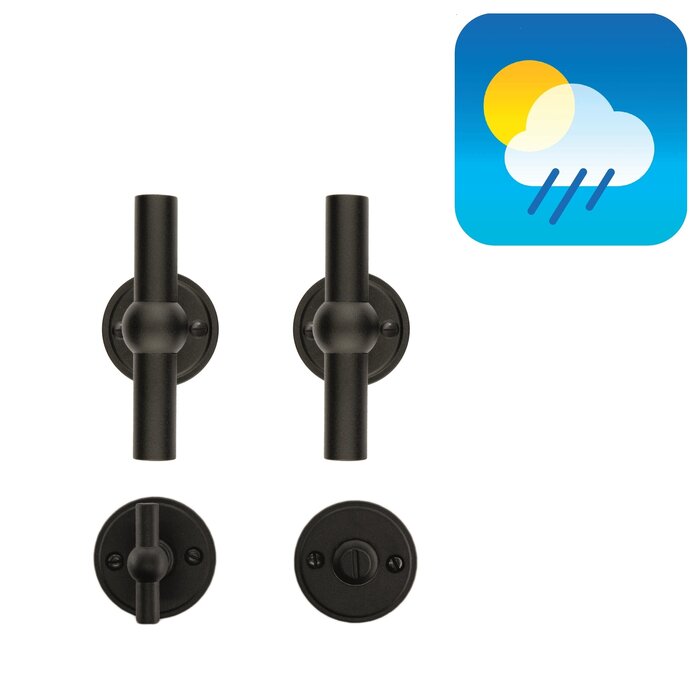 HDD Poignées de porte noires PETANA T+T - Laque structurée UV