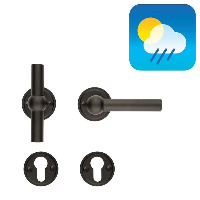 HDD Black door handles PETANA T+L - with UV structured lacquer