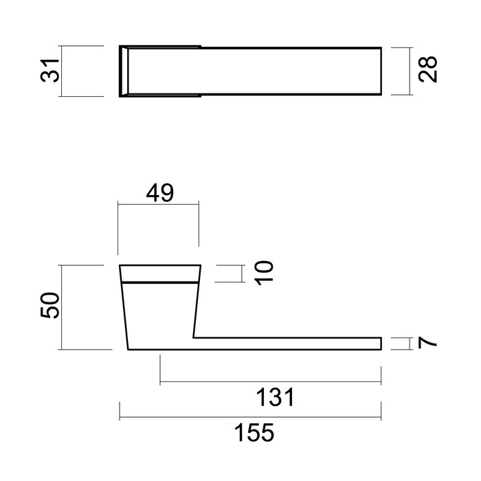 HDD Schwarze Türgriffe X-TREME – mit UV-Strukturlack