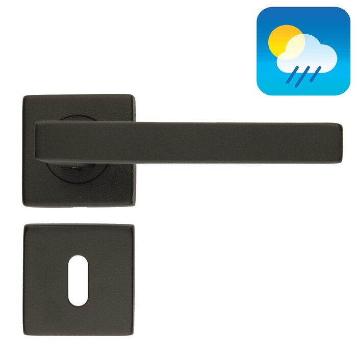 HDD Schwarze Türgriffe KUBIC SHAPE 16 mm – UV-Strukturlack