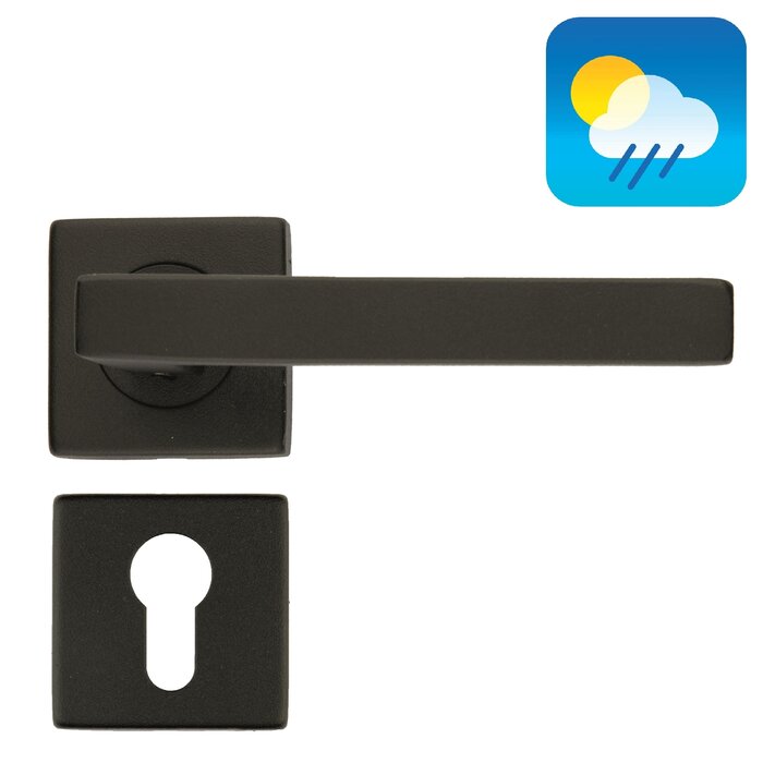 HDD Black door handles KUBIC SHAPE 16mm - UV Structured lacquer