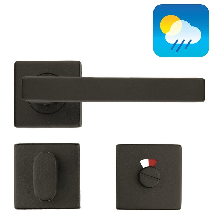 HDD Black door handles KUBIC SHAPE 16mm - UV Structured lacquer