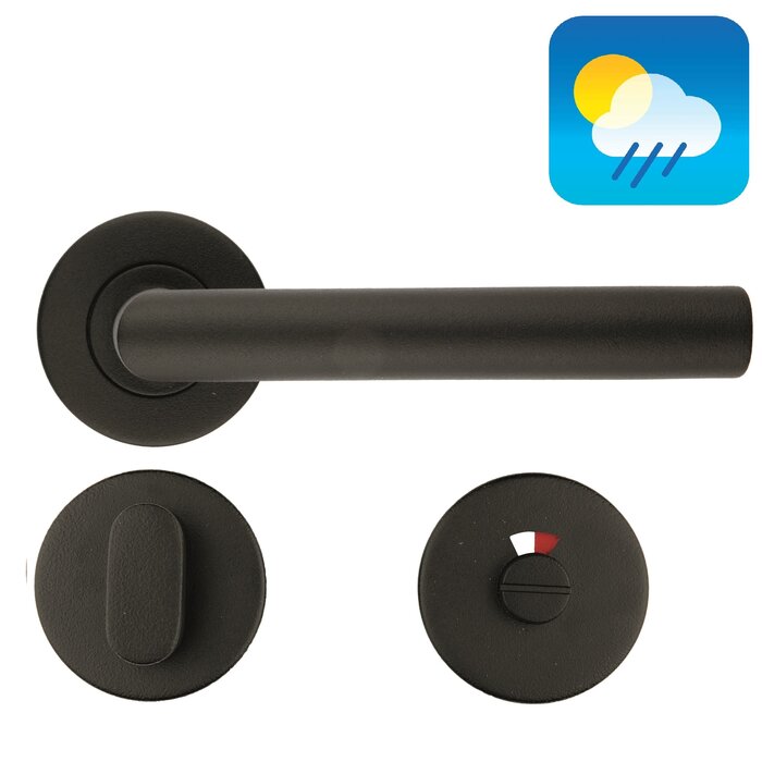 HDD Poignées de porte noires I - FORME 19mm - Structure UV - Classe 3