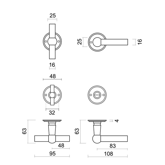 HDD Black door handles Petana T+L