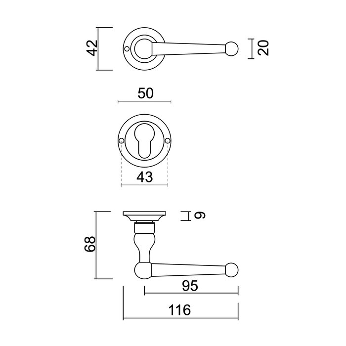 HDD Fonte door handles Gigi