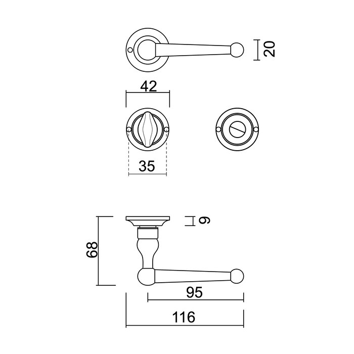 HDD Fonte door handles Gigi