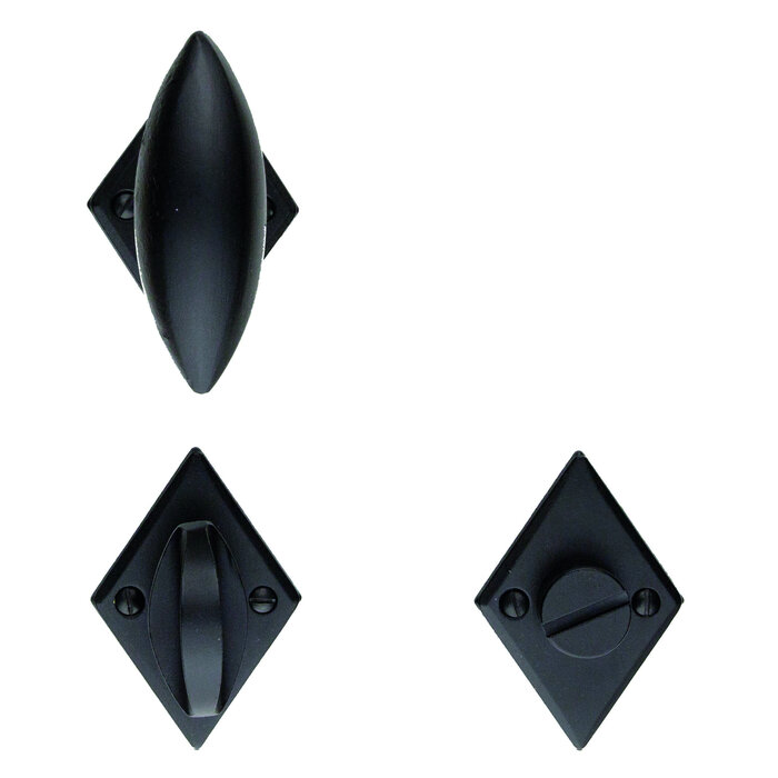 HDD Black door handles Olina diamond cast iron look