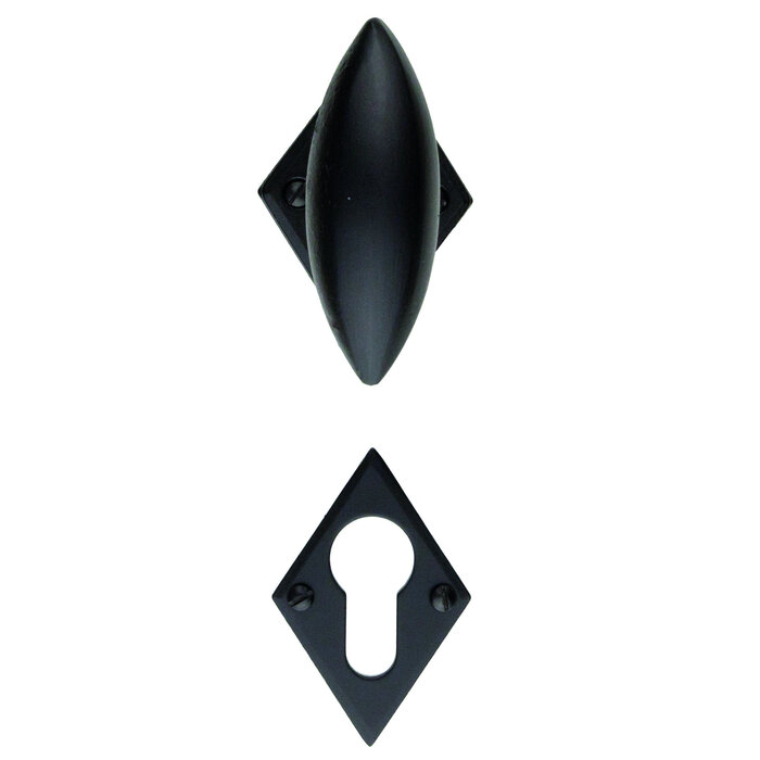 HDD Schwarze Türgriffe Olina-Scheibe im Gusseisen-Look