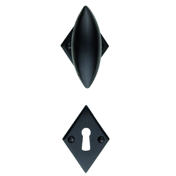 HDD Schwarze Türgriffe Olina-Scheibe im Gusseisen-Look