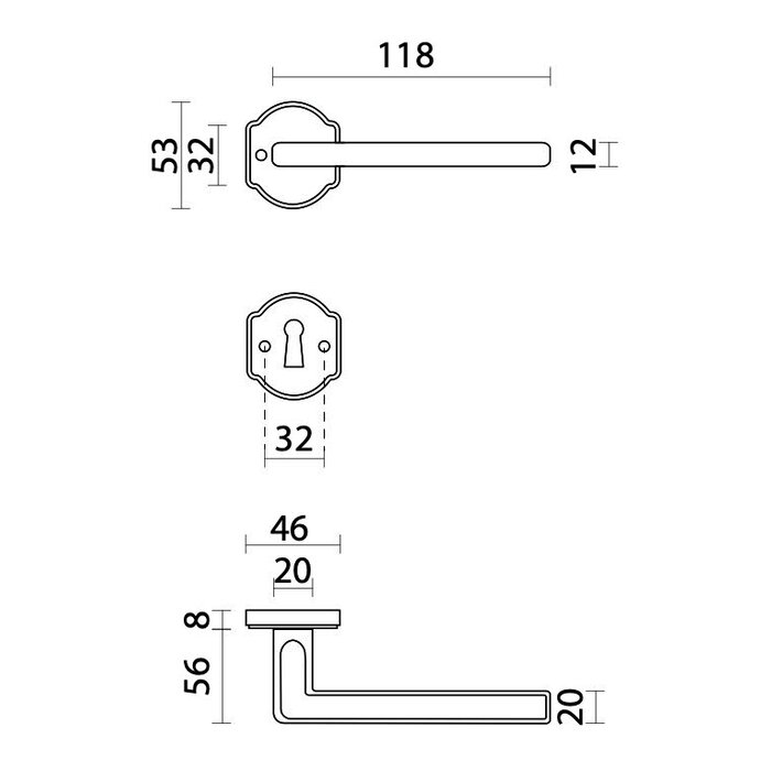HDD Black door handles RALPH font