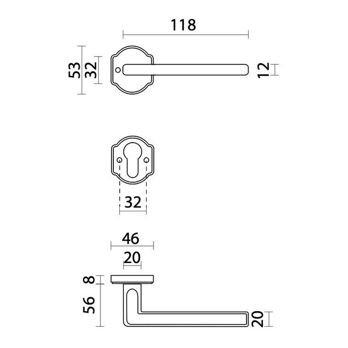 HDD Black door handles RALPH font
