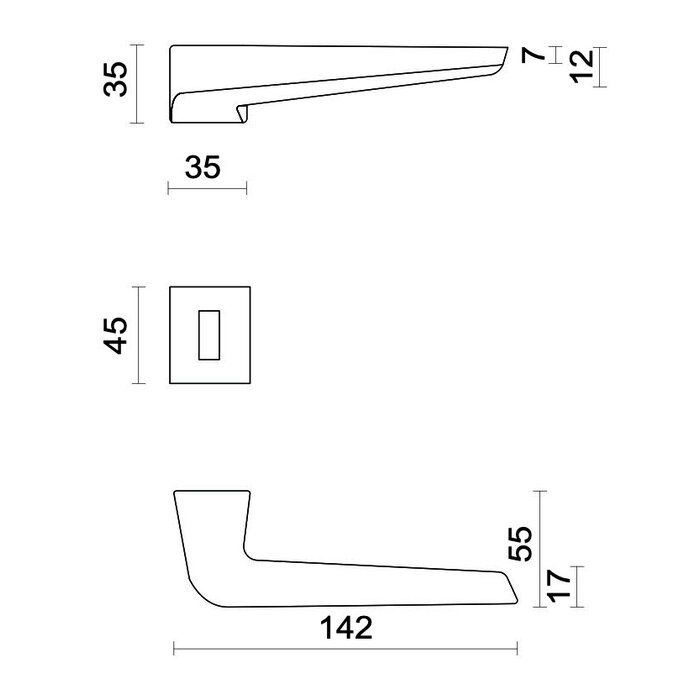 HDD Black door handles STAR