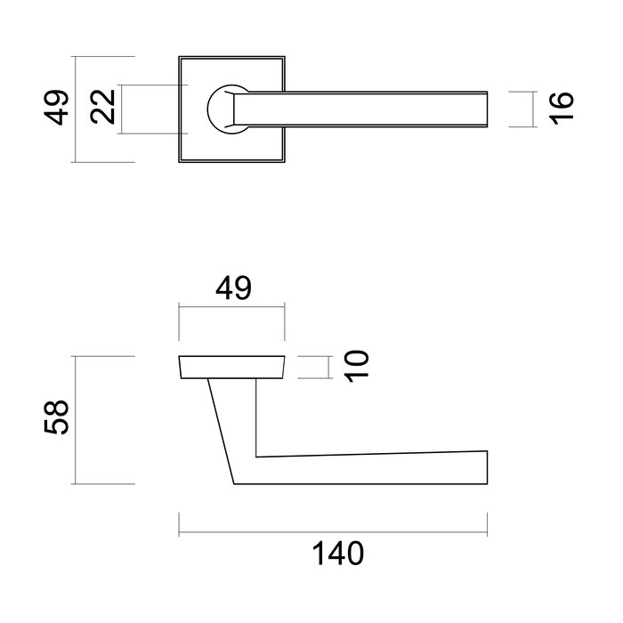 HDD Black door handles Luïs
