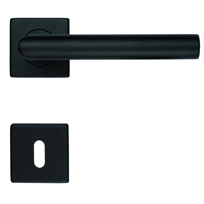 HDD Schwarze Türgriffe, quadratisch, I-Form, 19 mm