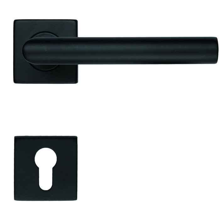 HDD Schwarze Türgriffe, quadratisch, I-Form, 19 mm