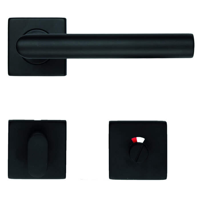HDD Black door handles SQUARE I SHAPE 19mm