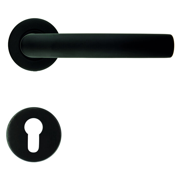 HDD Poignées de porte noires 'Forme Ovale C'