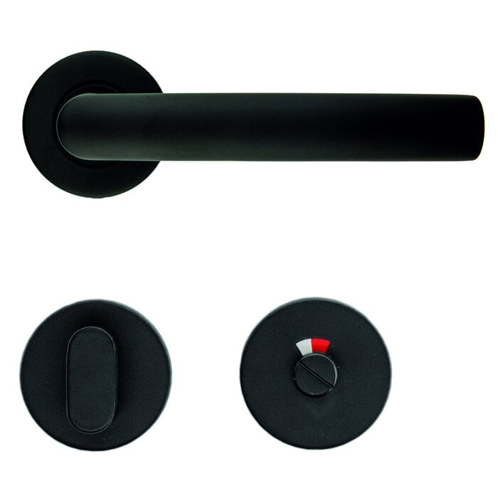 HDD Poignées de porte noires 'Forme Ovale C'