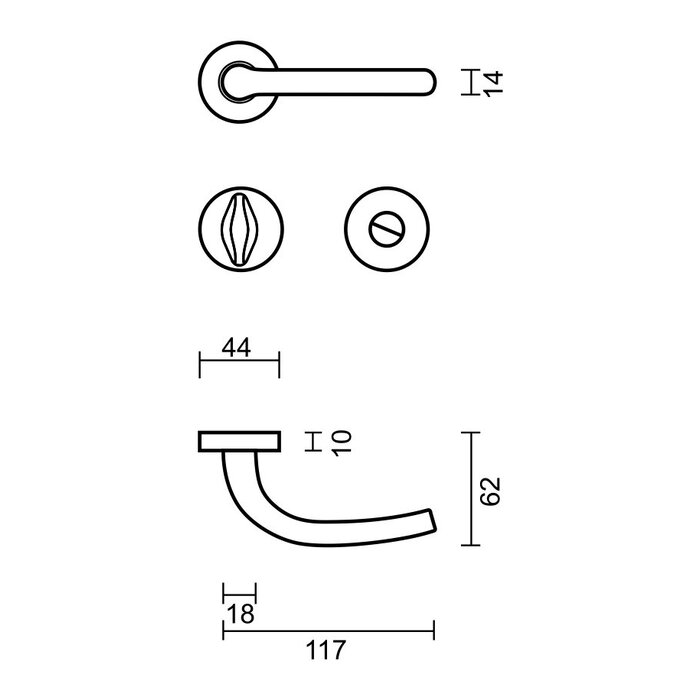 HDD Black door handles Lilla