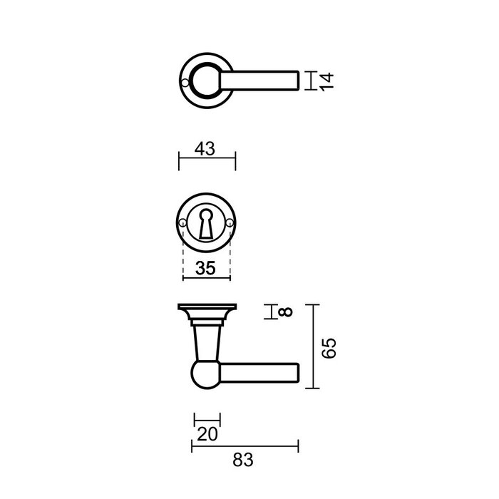 HDD  Black door handles Petra L+L black