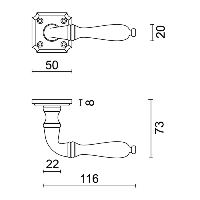 HDD Black door handles Lisa