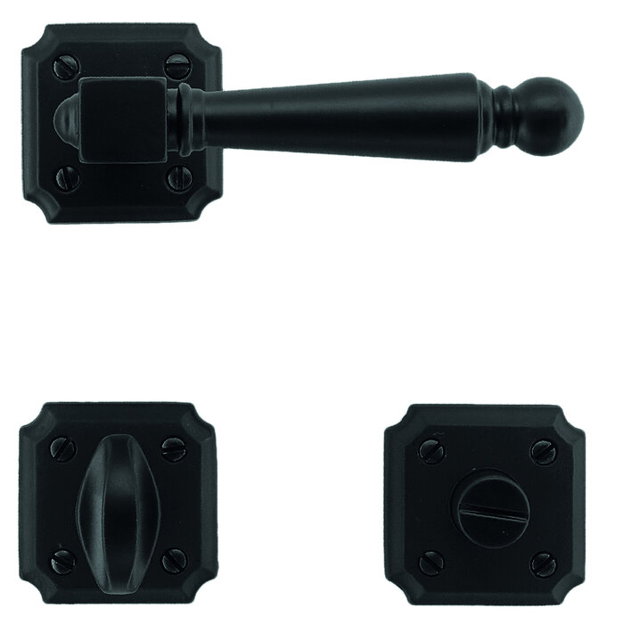 HDD Poignées de porte noires Rubens