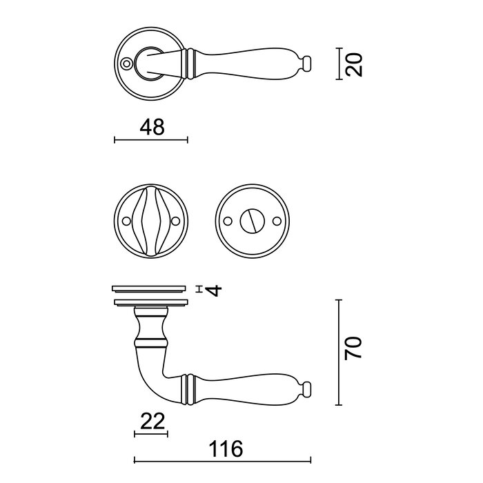 HDD Black door handles Da Vinci