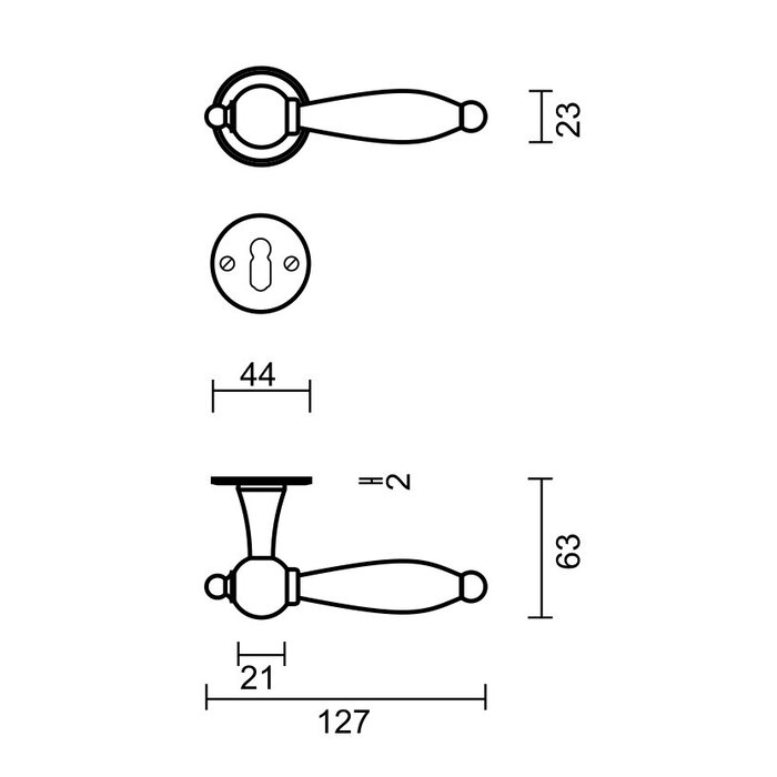HDD Black door handles Natalie