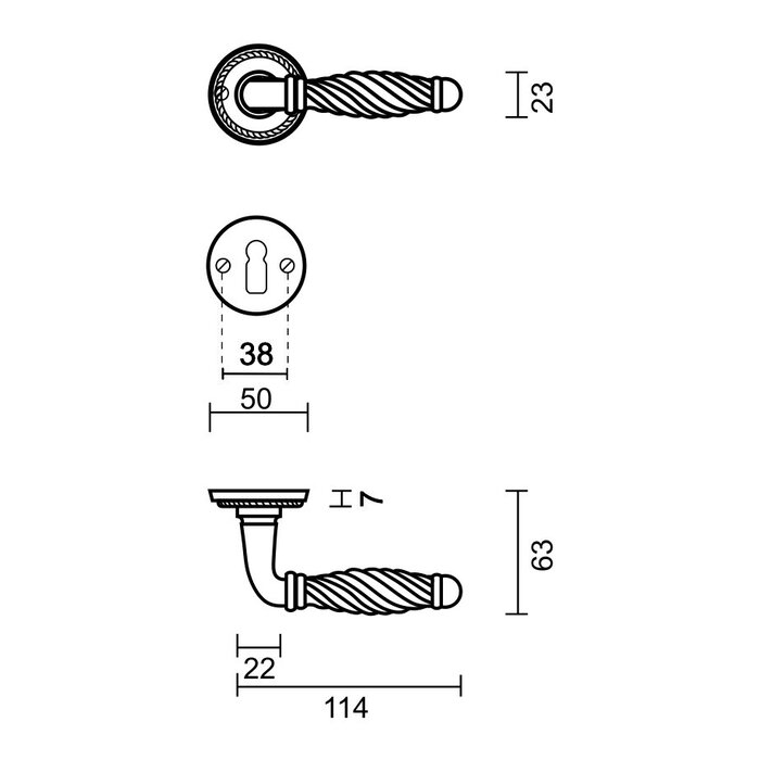 HDD Black door handles Nikita