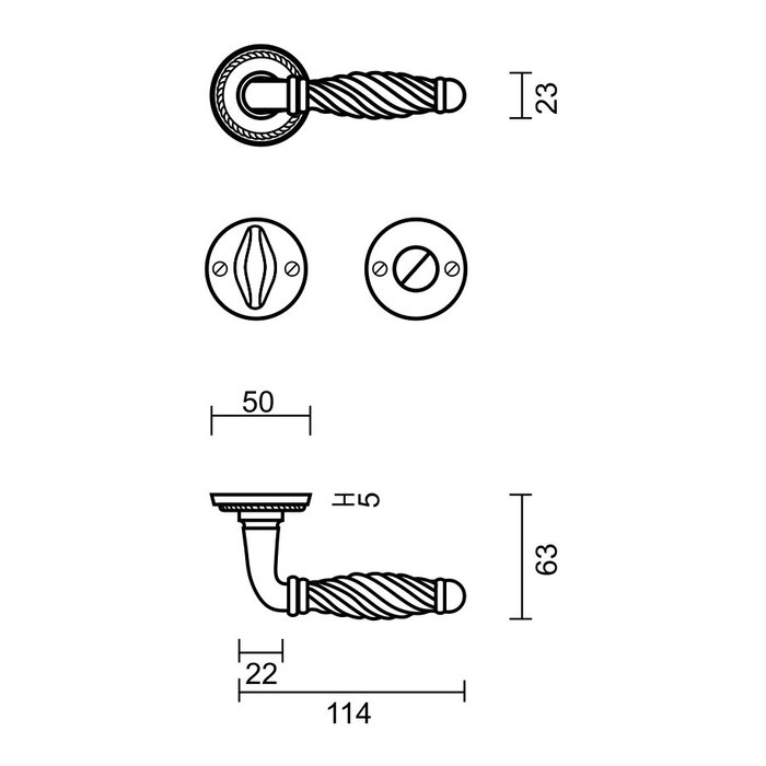 HDD Black door handles Nikita