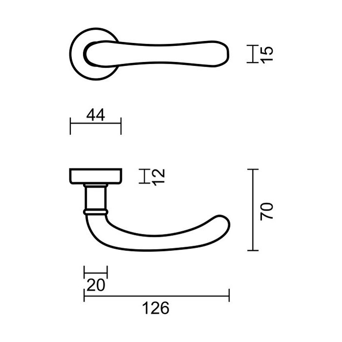 HDD Titanium deurklinken Ibra